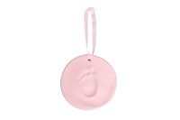 Reece Studio Klei aandenkit met babyprint, handafdruk en voetafdruk voor pasgeborenen, hangend aandenken of kerstversiering, genderneutraal cadeau voor nieuwe en aanstaande ouders, roze