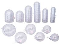 INNSPIRO Maxi Pack kunststof ballen transparant om op te hangen, 2-delig, 6 maten 63u, 0