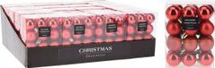 Koopman AMS/63 24 Rode Kerstballen 3 cm - Glanzend, Mat & Glitter - Kerstdecoratie