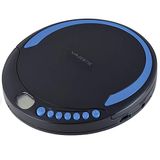 Majestic DM 1550 MP3 draagbare CD/MP3-speler met schokbestendigheid, hoofdtelefoonaansluiting, inclusief hoofdtelefoon, zwart/blauw