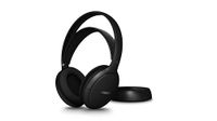 Philips SHC5000 Draadloze tv-hoofdtelefoon met 30 uur speeltijd, bereik van 30 m, digitale 2.4G-aansluiting, comfortabele pasvorm over het oor, vervangbare batterij, helder dialooggeluid - zwart