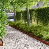 vidaXL Gazonboord - met - omgebogen - bovenkant - 10 - st - 103x10cm - Staal