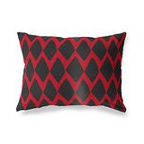 BonaMaison Rood-Zwart Decoratieve Kussensloop, Kussenhoezen Bank, Decoratieve Kussenhoesjes, Kussensloop; Sofa, Slaapkamer, Kantoor, Auto 45x60 Cm - Ontworpen en vervaardigd in Turkije