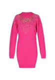 Faina Gebreide jurk fuchsia