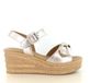Gabor Dames Sandalen met Sleehak Platina Leer Maat 38.5