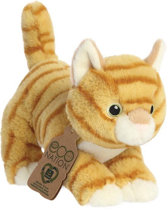 Pluche Kat Knuffel - Oranje - 21 cm - Kinderen