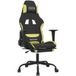 Fauteuil de jeu Fauteuil de jeu avec massage et repose-pieds Noir Vert clair