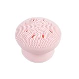 The Vintage Cosmetic Company Exfoliating Face Sponge with Silicone Bristles Gentle on Skin Skincare Accessory Pink Design
