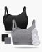 Notre Soutien-gorge d'allaitement basique - YN08 - Noir + Gris foncé / L