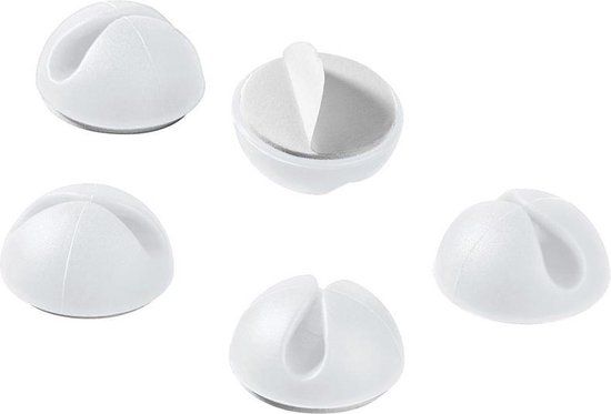 Wentronic Goobay 95183 Kabelbeheersysteem - Universeel - Wit - 5 stuks