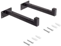 Emuca Plankdragers – Wandsteun – Schapdragers - Wandplank – Modern – Metaal - Meubelbeslag - voor Planken 60-80 x 20 cm - Staal – Max. 10 kg – Incl. bevestigingsmaterialen - 2 Stuks – 22 cm – Wit