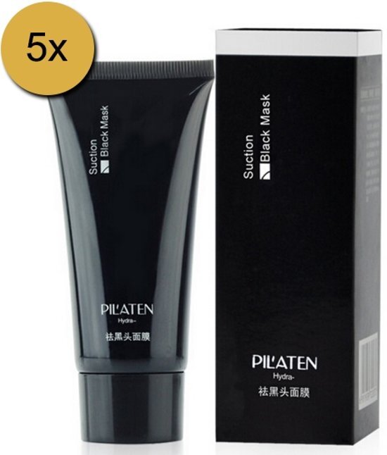 Pilaten Pil aten suction black mask het masker om eenvoudig van uw mee-eters af te komen - 5 tubes