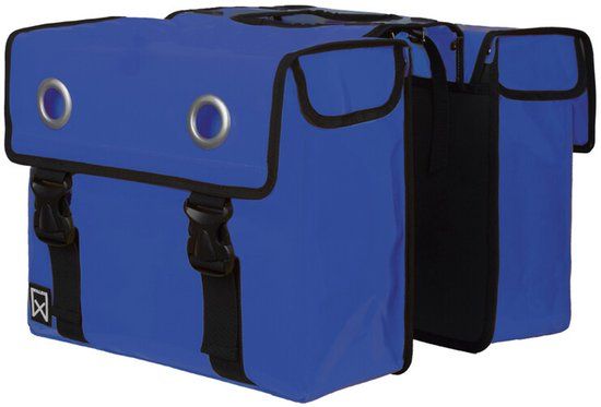 WILLEX Dubbele fietstas Bisonyl 52L Blauw