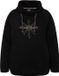 Ulla Popken - Dames - Sweatshirt ijsster opstaande kraag zakken lange mouwen - Zwart - Maat 46+