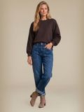 Red Button RB Casey dark stone jeans met high waist en barrel fit