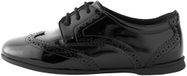 Next - Meisjes - Leren brogues met veters voor school, brede pasvorm (G) - Zwart