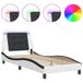 Zadar Cadre de lit avec LED sans matelas blanc et noir 90x190 cm