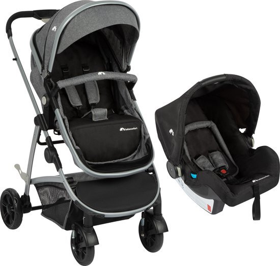 Bébé Confort Hello 3-in-1 Kinderwagen - Inclusief Reiweig & Autostoeltje - Black Chic zwart