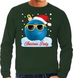 Bellatio Decorations Foute Kerst trui - sweater - Christmas party - groen - voor heren - kerstkleding / kerst outfit L