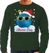 Bellatio Decorations Foute Kerst trui - sweater - Christmas party - groen - voor heren - kerstkleding / kerst outfit L
