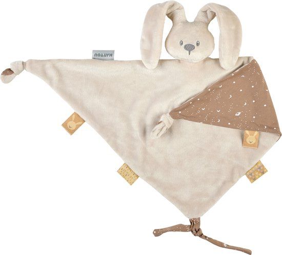 Nattou Lapidou Maxi Knuffeldoek Konijn - Zand - 65 cm