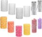 Ibenzoa® Set de 6 moules à bougies en silicone avec des designs 3D uniques pour créations DIY