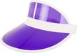 Merkloos Verkleed zonneklep/sunvisor - paars/wit