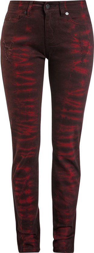 Rock Rebel by EMP Rode broek in batiklook - Dames - W29L34