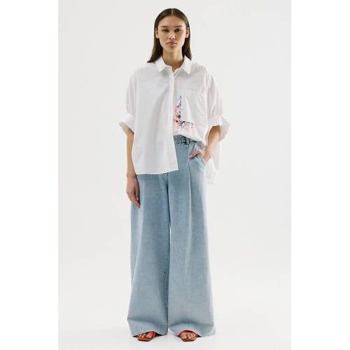 CKS Blouse Ecru Met Pailletten