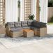 Maison Exclusive - Ensemble de meubles de jardin 8 pièces avec canapé et coussins, beige, en polyrotin