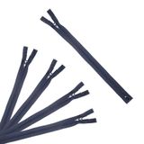 Trimz 15cm Navy One Way End Stop Zip met 4mm Tanden x 5 stuks, Polyester