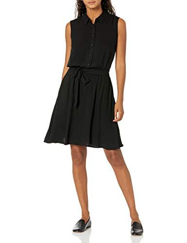 Amazon Essentials Vrouwen Mouwloos Geweven Shirt Jurk - Zwart - 3XL-4XL - EAN: 0194223977284