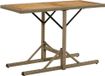 Table de jardin en bois d'acacia et polyrattan beige