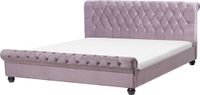 Beliani AVALLON Tweepersoonsbed - Roze - 180 x 200 cm - Fluweel | Beliani