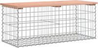 vidaXL Banc de jardin conception mur de gabions 103x44x42 cm bois de douglas massif
