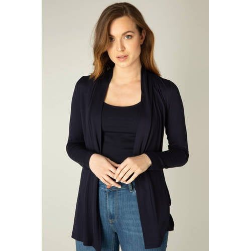 Base Level Yayla fijngebreid vest - donkerblauw