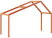 vidaXL lit maison 213x85,5x144,5 cm pin massif brun lavé