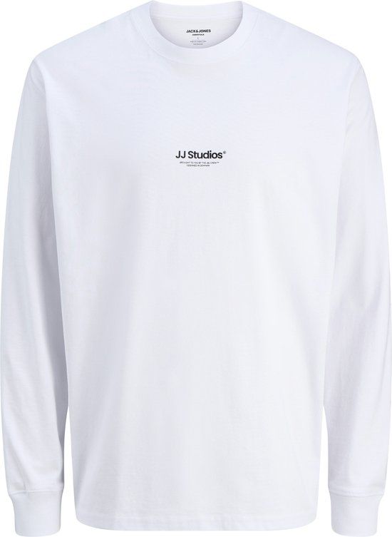 JACK&JONES ESSENTIALS JJESOHO TEE LS CREW NECK NOOS Heren T-shirt Lange Mouw Wit L