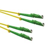Roline glasvezelkabel duplex 9/125µm OS2, LSH/LSH, APC gepolijst, LSOH, geel, 3 m