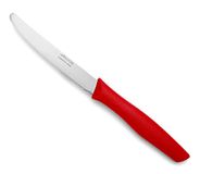 Arcos Serie Nova - tafelmes tafelmes - lemmet nitrum roestvrij staal 110 mm - handgreep polypropyleen kleur rood