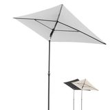 Doppler Rethink Rechthoekige Parasol Voor Tuin, Balkon & Terras - 180x120cm Lichtgrijs - Duurzaam, Kantelbaar, Handmatige Opening - Met Hoes