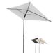 Doppler Rethink Rechthoekige Parasol Voor Tuin, Balkon & Terras - 180x120cm Lichtgrijs - Duurzaam, Kantelbaar, Handmatige Opening - Met Hoes