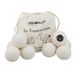 Relaxdays Droogballen van schapenwol voor de droger, milieuvriendelijk, sneldrogend, wit, 8 stuks