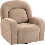 Homcom Relaxfauteuil Kaki Velvet Verstelbare Voetensteun Draaibaar