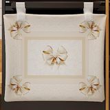 PETTI Artigiani Italiani - Ovenafdekking, ovenafdekking voor keuken, moderne digitale druk, strik, beige, 100% Made in Italy