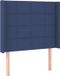 vidaXL Hoofdbord met randen 83x16x118/128 cm stof bleu