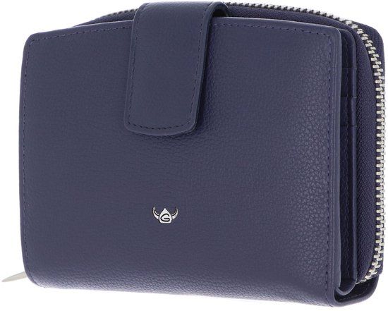 Golden Head Leren portemonnee Madrid RFID Protect Kombischeintasche mit Riegel 1438 Blau donkerblauw