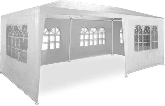MaxxGarden Partytent - 3x6m - Incl. Zijwanden - Waterdicht - Wit