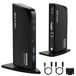 Docking station laptop Dockingstation usb c - Triple display 4K Hdmi 2K DVI - Gigabit Ethernet - 13-in-1 - Noir - Pour télétravail et bureau