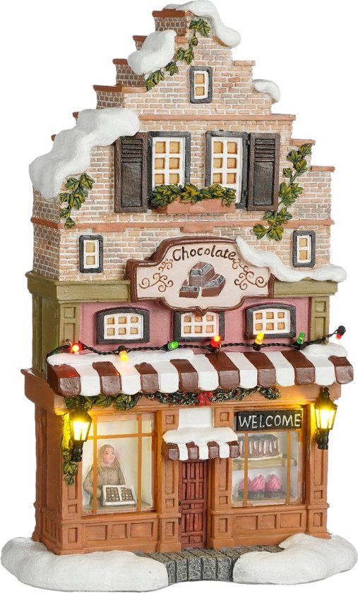 Luville Chocolate Shop Façade Polyresin Multi 27 cm